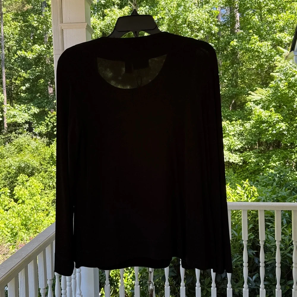 Chico's Black Open Front Cardigan w/out Tank. Tank listed separate. - Size 1 - Picture 3 of 6